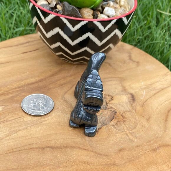 Carved Hematite Dragon - Picture 4 of 6